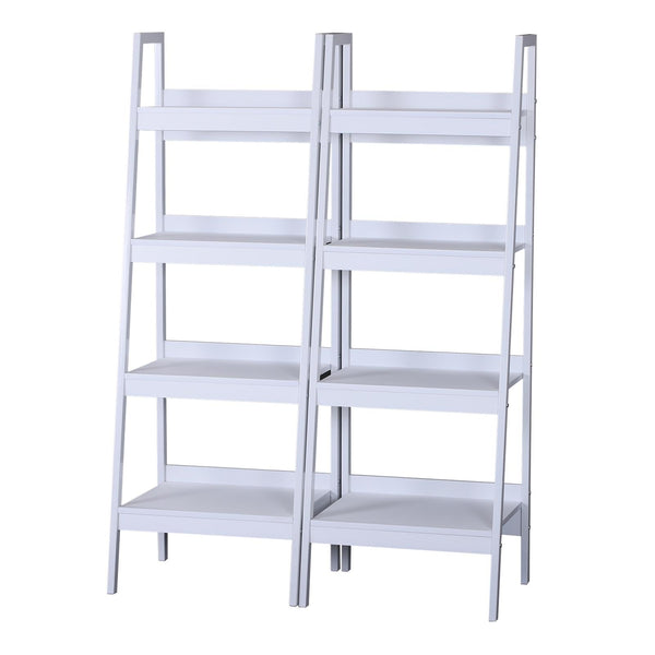 online Bibliothèque échelle en bois blanc modulable 52x45x148 cm