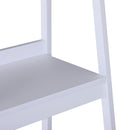 Libreria a Scala in Legno Componibile Bianco 52x45x148 cm 