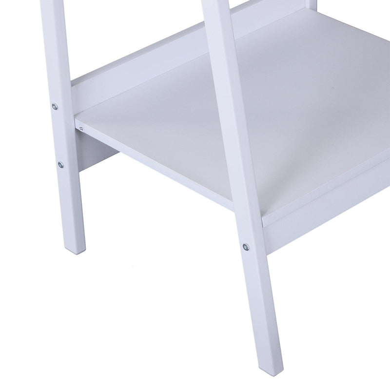 Libreria a Scala in Legno Componibile Bianco 52x45x148 cm 