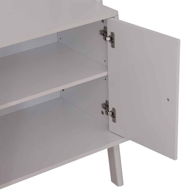 Libreria Scaffale a Scala con Mensole in Legno Bianco 65x40x180 cm 