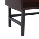 Libreria 4 Ripiani con Struttura in Acciaio Caffè Scuro 80x29.5x180 cm 