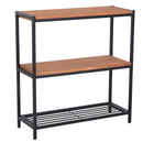Libreria Scaffale Stile Industrial 3 Ripiani in Legno e Acciaio Nero 80x30x85,6 cm 