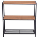 Libreria Scaffale Stile Industrial 3 Ripiani in Legno e Acciaio Nero 80x30x85,6 cm 