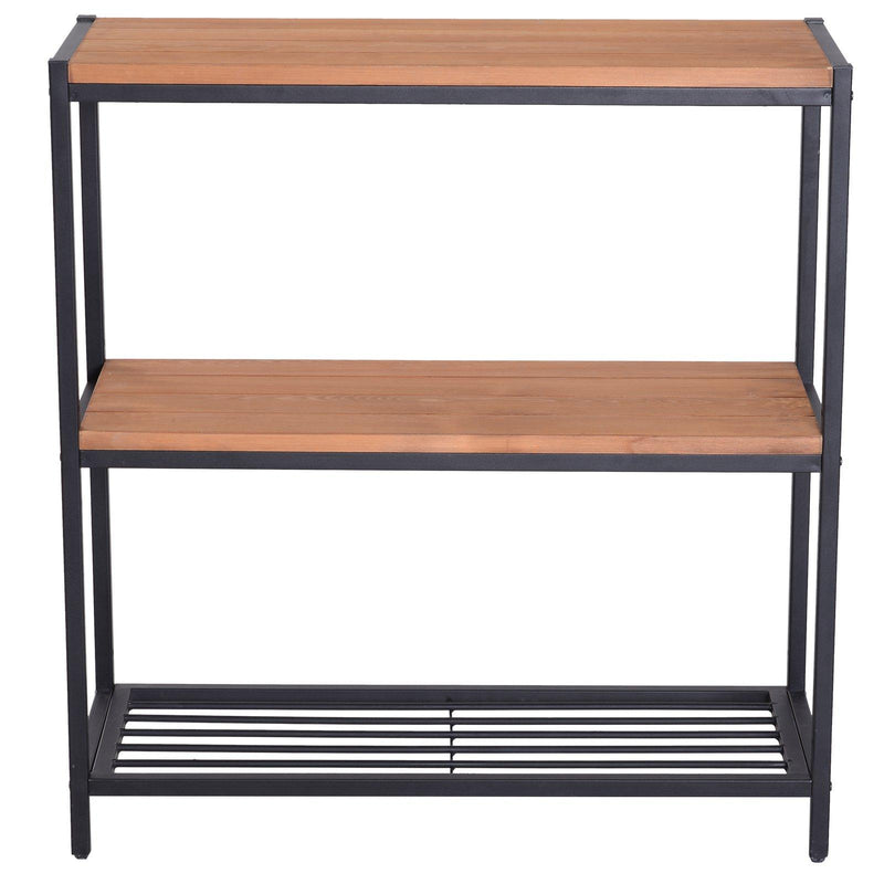 Libreria Scaffale Stile Industrial 3 Ripiani in Legno e Acciaio Nero 80x30x85,6 cm 
