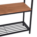 Libreria Scaffale Stile Industrial 3 Ripiani in Legno e Acciaio Nero 80x30x85,6 cm 