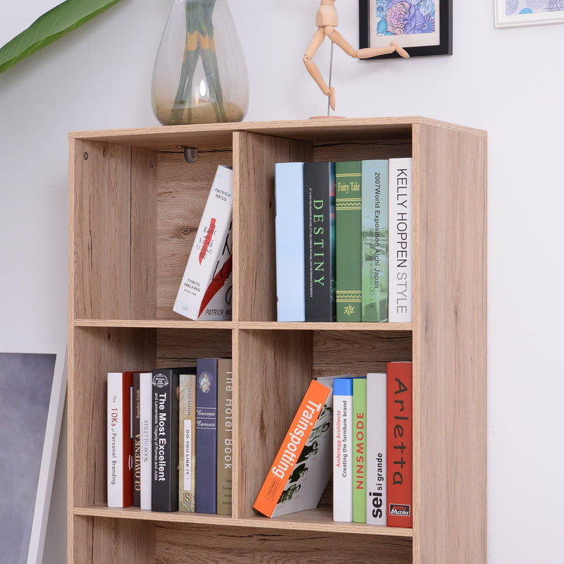 Libreria in Stile Nordico in Legno Truciolato Rovere 68.5x30x120.5 cm 