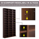 Libreria da Muro in Legno Marrone 195x102x23.5 cm 