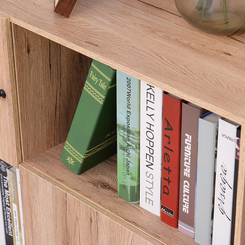 Libreria in Stile Nordico Rovere 120x38.5x74 cm 