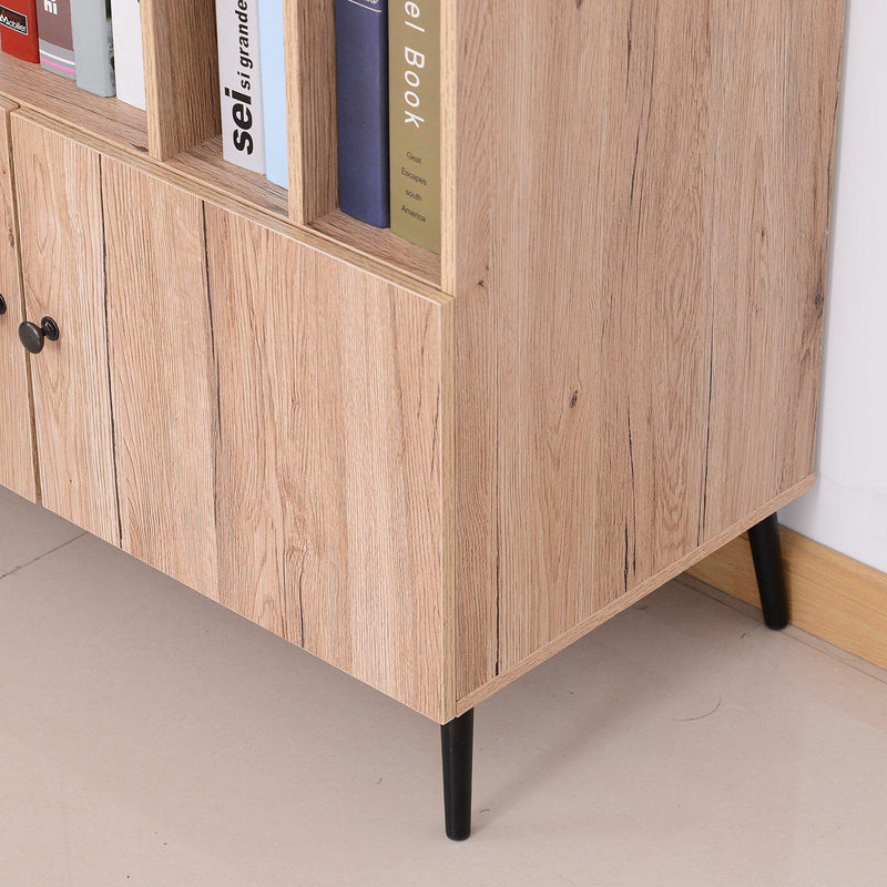 Libreria in Stile Nordico Rovere 120x38.5x74 cm 