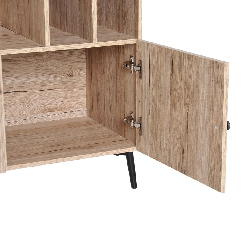 Libreria in Stile Nordico Rovere 120x38.5x74 cm 
