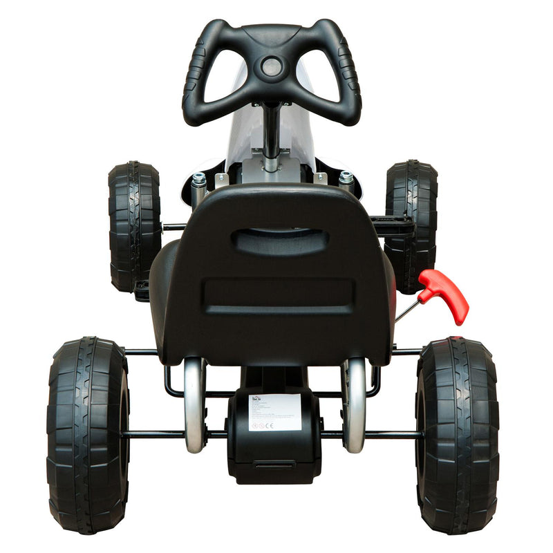 Go-Kart a Pedali per Bambini Bianco e Nero 