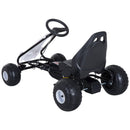 Go-Kart a Pedali per Bambini Bianco e Nero 