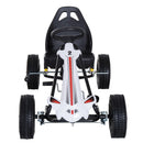 Go-Kart a Pedali per Bambini Nero e Bianco 