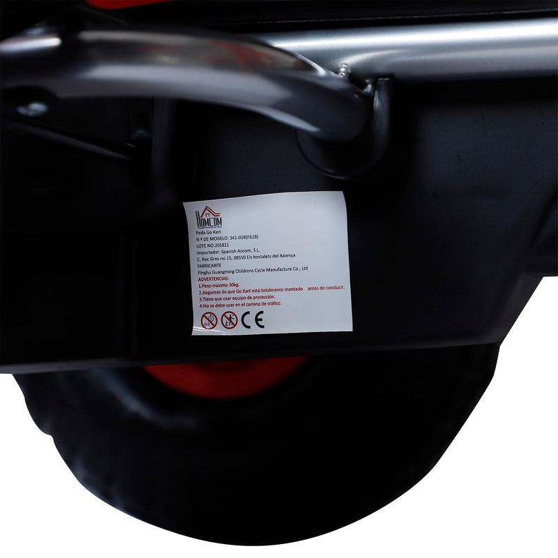Go-Kart a Pedali per Bambini Rosso 