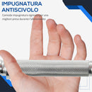 Set di Manubri per Allenamento a Casa in Tubi d'Acciaio e PE Plastica 12 Pezzi 40Kg Nero 