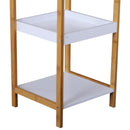 Scaffale Portaoggetti in Legno 32x30x100 cm Naturale e Bianco 