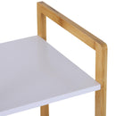 Scaffale Portaoggetti in Legno 32x30x100 cm Naturale e Bianco 