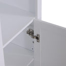 Mobile a Colonna da Bagno Salvaspazio 6 Ripiani Legno Bianco 40x30x170 cm 