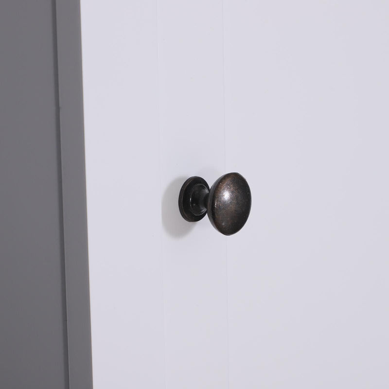 Mobile a Colonna da Bagno Salvaspazio 6 Ripiani Legno Bianco 40x30x170 cm 