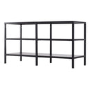 Mobile TV a 3 Ripiani in Acciaio Nero 100x36x53,5 cm 