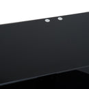 Mobile TV con 3 Ripiani in Vetro Nero 140x38x50 cm 