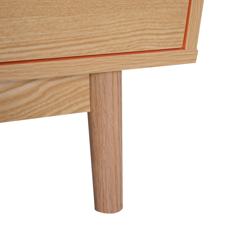 Mobile TV in Legno Rovere e Arancio 130x38x46.5 cm 