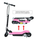 Monopattino Elettrico per Bambini 120W Pieghevole Rosa 