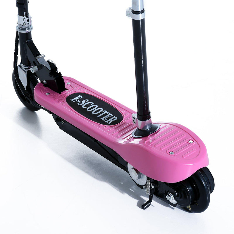 Monopattino Elettrico per Bambini 120W Pieghevole con Sella Rosa e Nero 