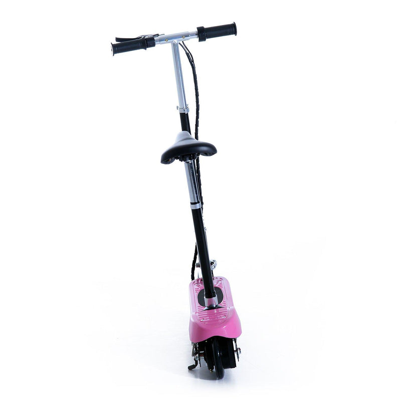 Monopattino Elettrico per Bambini 120W Pieghevole con Sella Rosa e Nero 