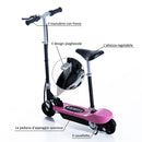 Monopattino Elettrico per Bambini 120W Pieghevole con Sella Rosa e Nero 