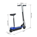 Monopattino Elettrico per Bambini 120W Pieghevole con Sella Blu 