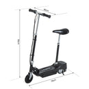 Monopattino Elettrico per Bambini 120W Pieghevole con Sella Nero 