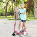Monopattino Elettrico per Bambini 120W Pieghevole con Sella Rosa 