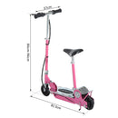 Monopattino Elettrico per Bambini 120W Pieghevole con Sella Rosa 