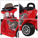 Moto Elettrica Polizia per Bambini 6V Police Rossa 
