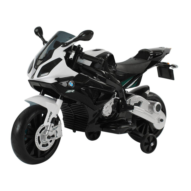 Moto Elettrica per Bambini 12V con Licenza BMW S 1000 RR Nera e Bianca