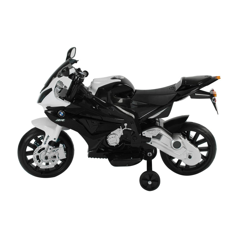 Moto Elettrica per Bambini 12V con Licenza BMW S 1000 RR Nera e Bianca
