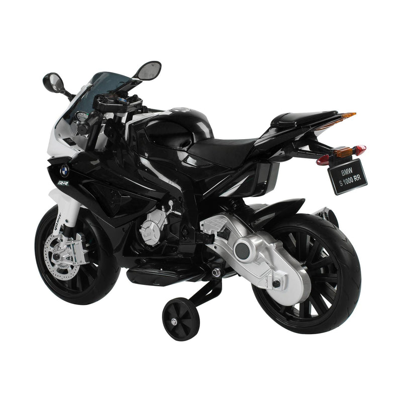 Moto Elettrica per Bambini 12V con Licenza BMW S 1000 RR Nera e Bianca