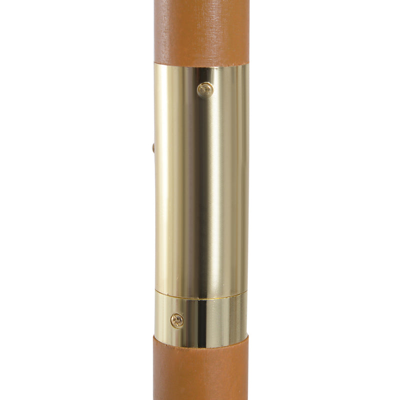 Ombrellone da Giardino in Bambù Ø3x2.5m con Doppio Tetto Rosso 