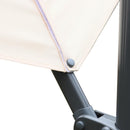 Ombrellone Decentrato da Giardino in Alluminio Ø2.95x2.5m 360° Beige 