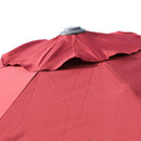 Ombrellone Decentrato da Giardino in Acciaio Ø2,95x2,5 m 360° Rosso 