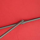 Ombrellone Decentrato da Giardino in Acciaio Ø2,95x2,5 m 360° Rosso 