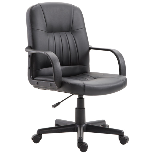 Chaise de bureau opérative rembourrée pivotante avec roues noires online