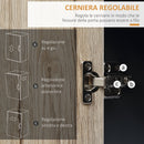 Mobiletto Ausiliario da Cucina Multiuso in Legno con Ruote 80x39x86.5 cm