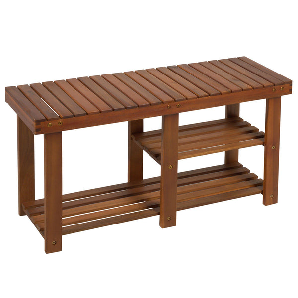 sconto Banc d'Entrée Porte-Chaussures en Bois 87x28x45 cm