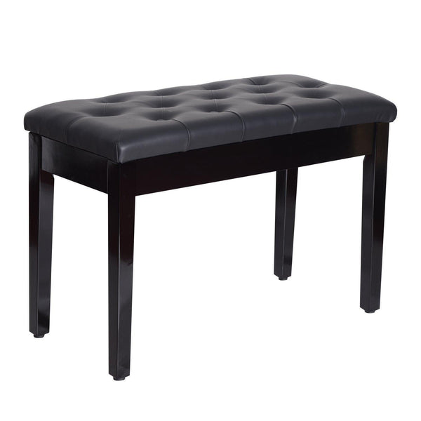 Banc de piano noir avec compartiment de rangement 75x35x50 cm online