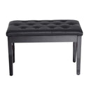 Panchetta per Pianoforte con vano portaoggetti Nero 75x35x50 cm 