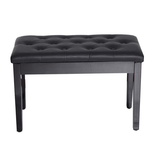 Panchetta per Pianoforte con vano portaoggetti Nero 75x35x50 cm 
