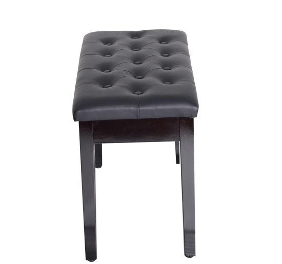 Panchetta per Pianoforte con vano portaoggetti Nero 75x35x50 cm 
