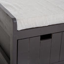 Panca Contenitore da Ingresso con Cassetti e Ripiani in Legno Grigio 69x34x48 cm 